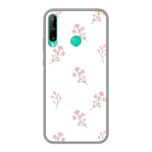 Чехол с розовым рисунком для Huawei Y6p (Розовые цветы)