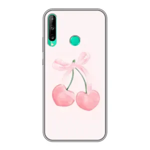 Чехол с розовым рисунком для Huawei Y6p (Розовые вишни)