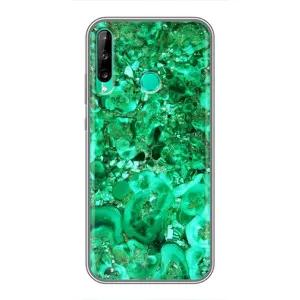 Мраморний чехол на Huawei Y6p (VPrint) (Салатовий Мрамор)