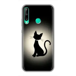 Чехол с принтом для Huawei Y6p (AlphaPrint) Модные коты (Силуэт котика)
