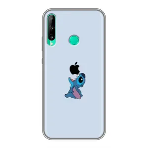 Чехол с принтом Стич на Huawei Y6p (Stitch apple)