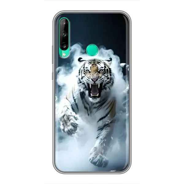 Чохол з принтом «Білий тигр у диму» для Huawei Y6p Чохол з принтом «Білий тигр у диму» для Huawei Y6p