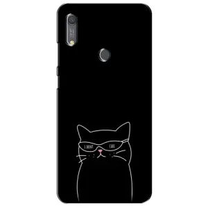 Чехол с рисунком кот на Huawei Y6s (Равнодушный кот)