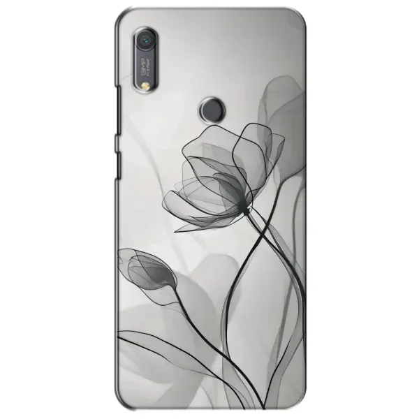 Чехол с принтом «Черные цветы» для Huawei Y6s