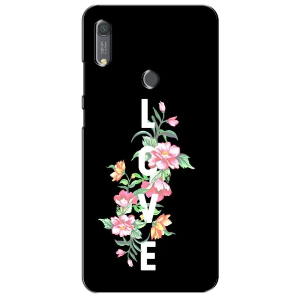 Чехол с принтом «Цветы LOVE» для Huawei Y6s