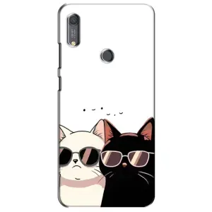 Чехол с рисунком кот на Huawei Y6s (Коты в очках)