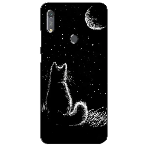 Чохол з принтом «Котик і місяць» для Huawei Y6s