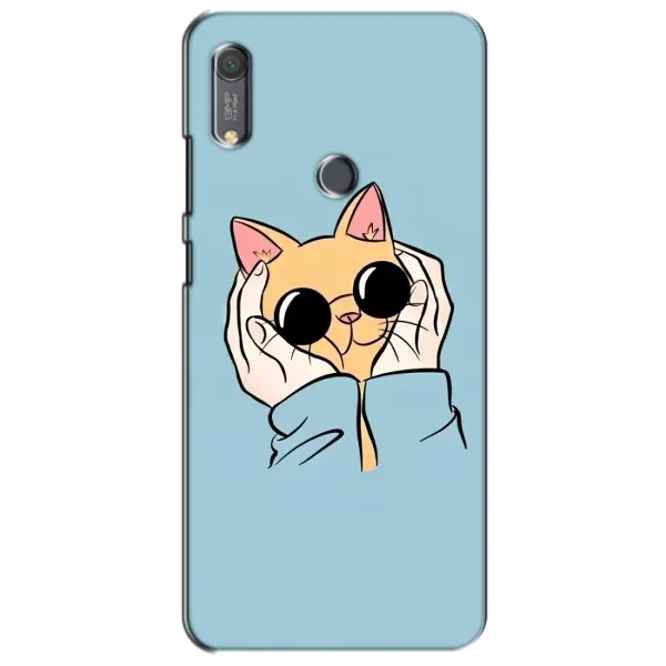 Чохол з принтом «Котик в окулярах» для Huawei Y6s