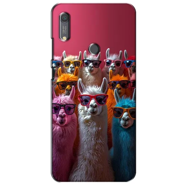 Чохол з принтом «Лами в окулярах» для Huawei Y6s