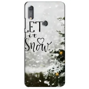 Новогодние, Праздничные Чехлы для Huawei Y6s - 2024 год (Let it snow)
