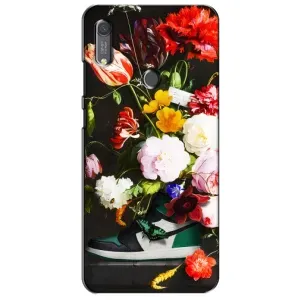 Брендновые Чехлы для Huawei Y6s - (PREMIUMPrint) (Nike цветы)