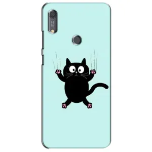 Чехол с принтом для Huawei Y6s (AlphaPrint) Модные коты (Падающий кот)