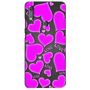 Чехлы для любимой на Хуавей Y6с (VPrint) (Pink hearts)