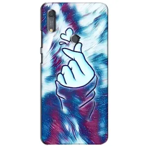 Чохол з принтом для Huawei Y6s (AlphaPrint - Знак сердечка) (Радужне серце)