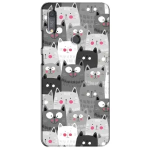 Чехлы с Котиками для Huawei Y6s (VPrint) (Рисованные котики)