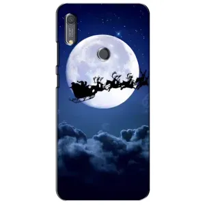Новорічні Чохли для Хуавей Y6s (VPrint) (Санта - місяць)