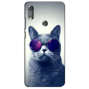 Чехол с принтом для Huawei Y6s (AlphaPrint) Модные коты (Стильный кот)
