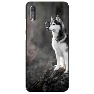 Чехол с Хаски для Huawei Y6s - (AlphaPrint) (Верный пес)