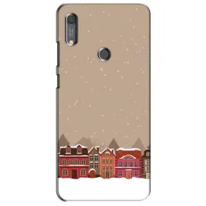 Новогодние, Праздничные Чехлы для Huawei Y6s - 2024 год (Зимний город)