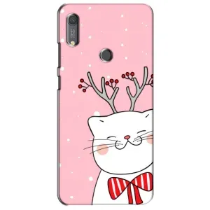 Новорічні Чохли для Хуавей Y6s (VPrint) (Зимовий кіт)