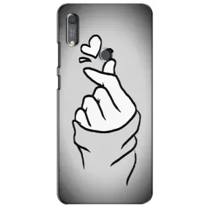 Чохол з принтом для Huawei Y6s (AlphaPrint - Знак сердечка) (Значок Love)