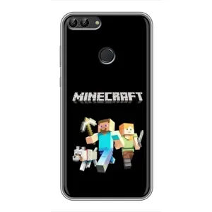 Чохол Майнкрафт на Huawei Y7 Prime 2018 (AlphaPrint) Minecraft (герої Minecraft)