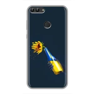 Чехол для Патриота Украины Huawei Y7 Prime 2018 - (AlphaPrint) (Коктейль молотова)