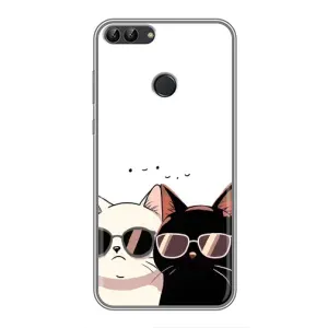 Чехол с принтом «Коты в очках» для Huawei Y7 Prime 2018