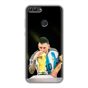Чехлы для Huawei Y7 Prime 2018 (Leo чемпион) (AlphaPrint) (Кубок Месси)
