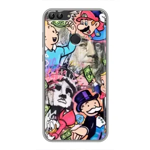 Чехлы с крутыми принтами для Huawei Y7 Prime 2018 - (PREMIUMPrint) (Monopoly man)