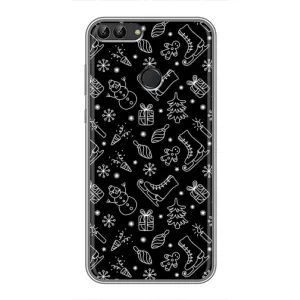 Новогодние, Праздничные Чехлы для Huawei Y7 Prime 2018 - 2024 год (Новогодний фон)