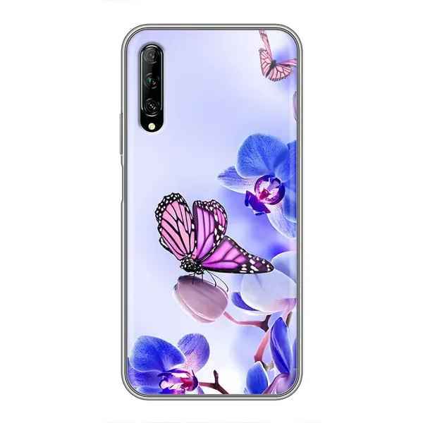Чехол с принтом «Бабочка на цветочке» для Huawei Y7 Pro 2019