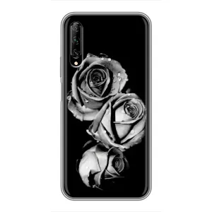 Чехол с принтом «Черная роза» для Huawei Y7 Pro 2019