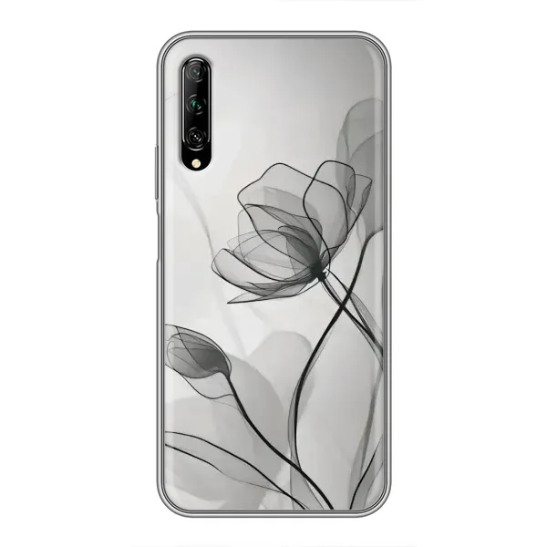 Чехол с принтом «Черные цветы» для Huawei Y7 Pro 2019 Чехол с принтом «Черные цветы» для Huawei Y7 Pro 2019
