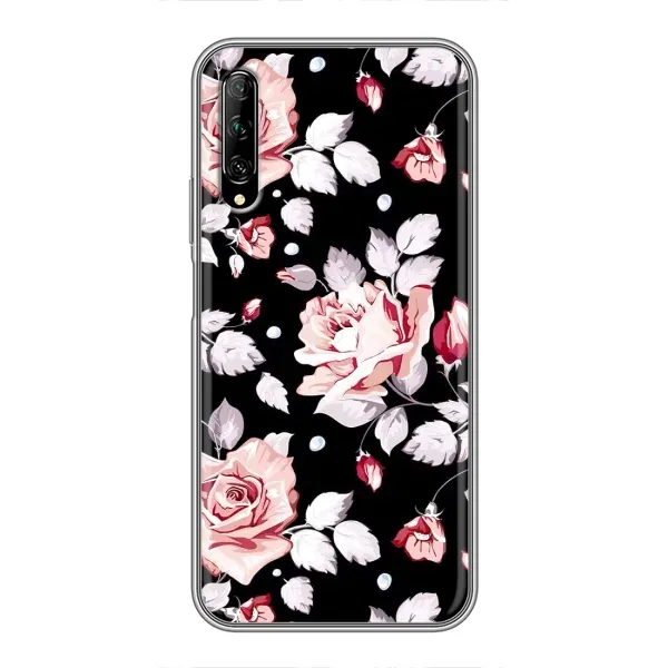 Чехол с принтом «Цветочки на черном» для Huawei Y7 Pro 2019
