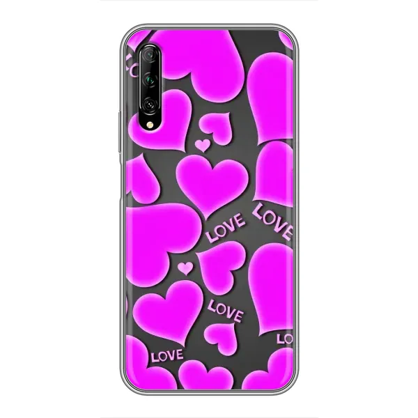 Чохол з принтом «Pink hearts» для Huawei Y7 Pro 2019 Чохол з принтом «Pink hearts» для Huawei Y7 Pro 2019