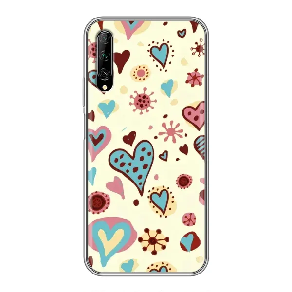 Чохол з принтом «Сердечки» для Huawei Y7 Pro 2019 Чохол з принтом «Сердечки» для Huawei Y7 Pro 2019