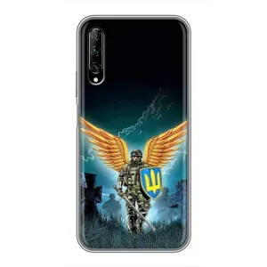 Чехлы с картинкой ЗСУ для Huawei Y7 Pro 2019 (AlphaPrint) (Солдат ЗСУ)