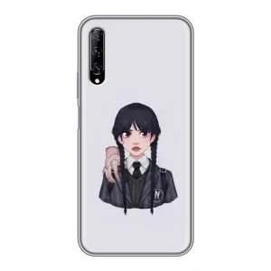 Чехлы Венсдей на Huawei Y7 Pro 2019 Уэнсдей (AlphaPrint) (Уэнздей и Вещь)