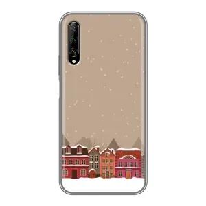 Новогодние, Праздничные Чехлы для Huawei Y7 Pro 2019 - 2024 год (Зимний город)