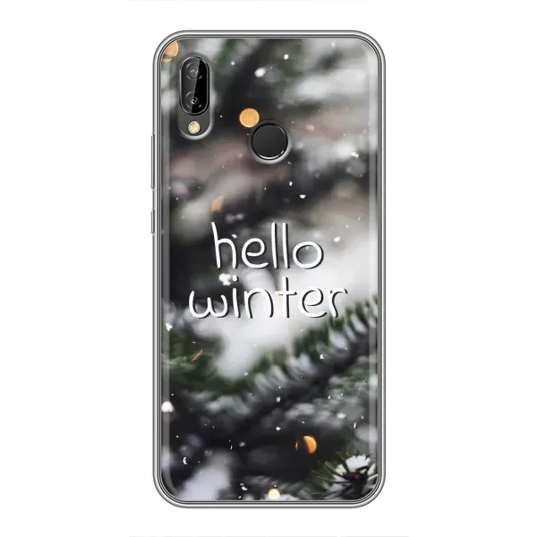 Чехол с принтом «Hello winter» для Huawei Y7 2019
