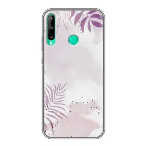 Чохол з квітковим принтом на Хуавей Y7p (2020) (Фіолетове листя)