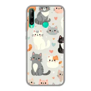 Чехол с рисунком кот на Huawei Y7p (2020) (Коллаж котов)