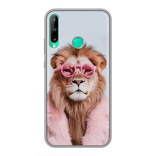 Чехол с принтом «Лев в очках» для Huawei Y7p (2020)