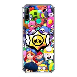 Чехол для Huawei Y7p (2020) Бравл Старс (VPrint) (Лого Brawl Stars)