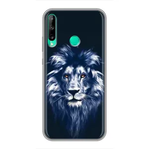 Чохол з картинкою ЛЕВ для Huawei Y7p (2020) (VPrint) (Синій Лев)