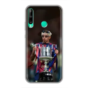 Чехол с футболистом Ламин Ямаль Huawei Y7p (2020) (Ямаль с кубком)
