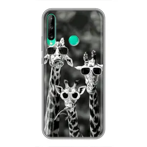 Силіконовий чохол з КАРТИНКАМИ літо для Huawei Y7p (2020) (AlphaPrint) (Жирафи в окулярах)