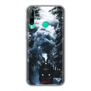 Новогодние, Праздничные Чехлы для Huawei Y7p (2020) - 2024 год (Зимний поезд)