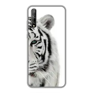 Чохли з картинкою животних Huawei P Smart S / Y8p (2020) (Білий Тигр)